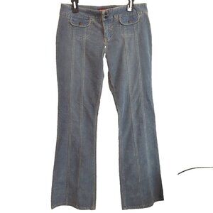 VTG Express Stretch Corduroy Flare Leg Pants Size 32 90’s Y2K Boho Hippie-lp